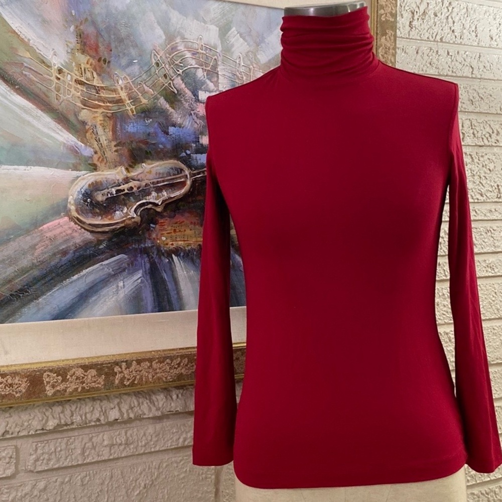 Chico’s Stretch Knit Turtleneck Top
